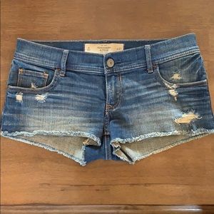 Abercrombie & Fitch distressed denim shorts
